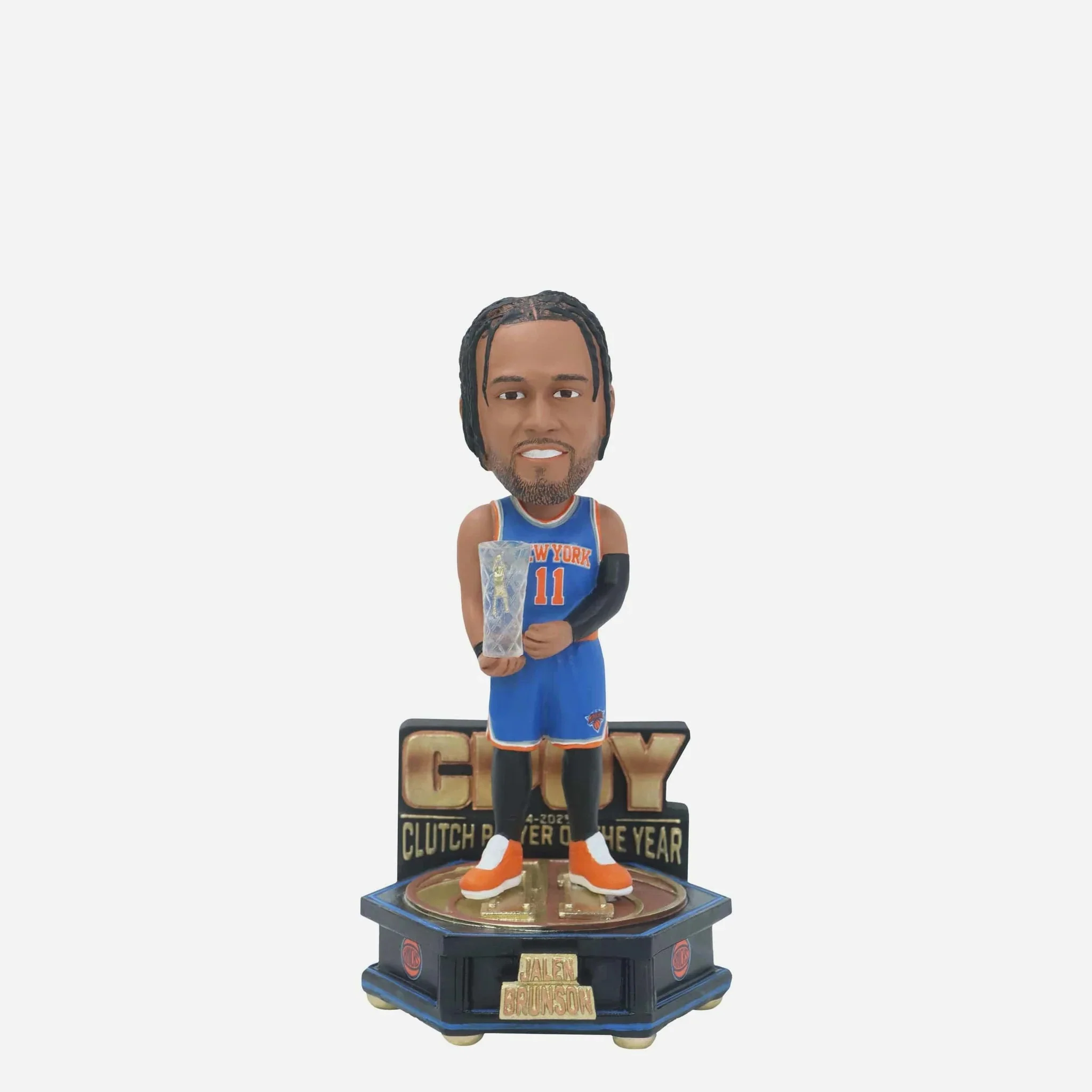 Jalen Brunson New York Knicks 2025 Clutch Player Of The Year Mini NBA Bobblehead